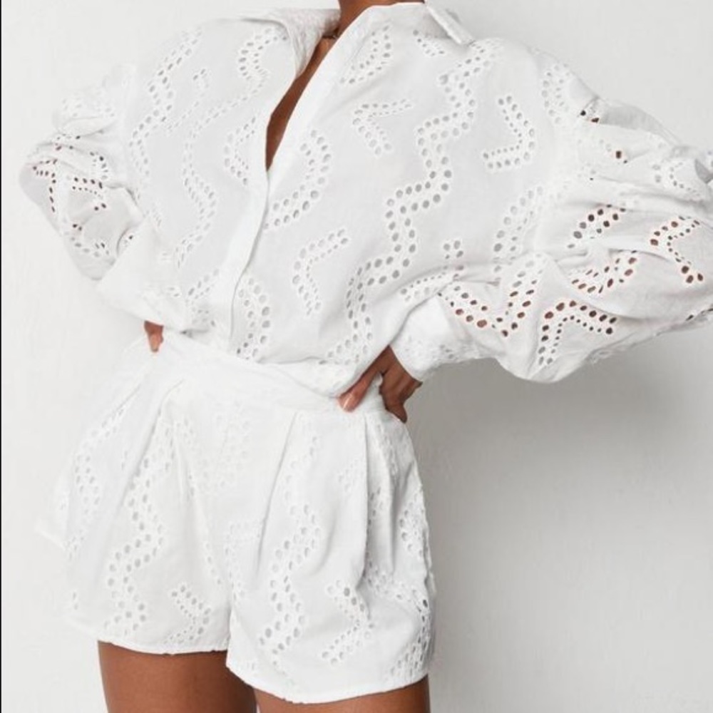 Missguided Broderie white set